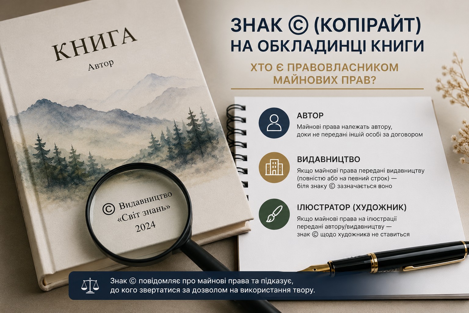 знак © на обкладинці книги: